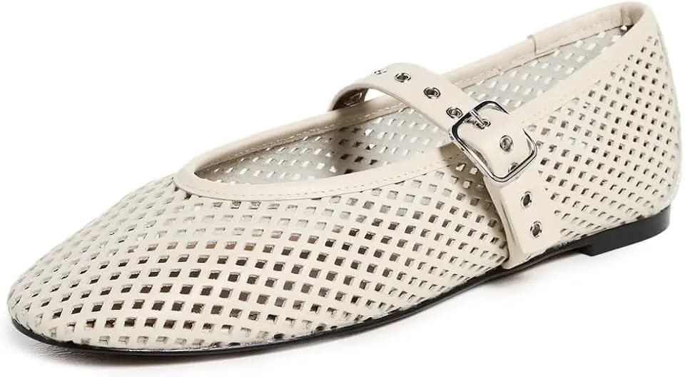 Madewell Women's The Remy Mary Jane Flats in Perforated Leather