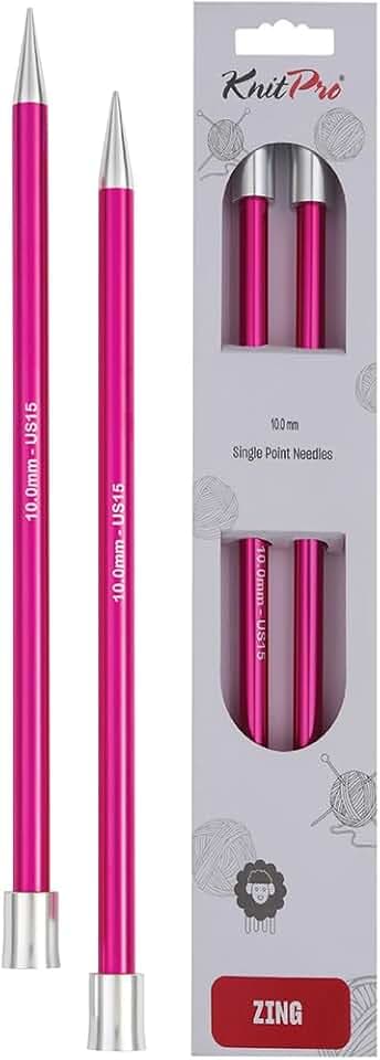 Knit Pro Zing Jackennadeln-25 cm-10,00 mm