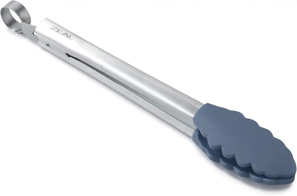Zeal Küchenzange aus Silikon, antihaftbeschichtet, mit Edelstahlgriffen, 26 cm