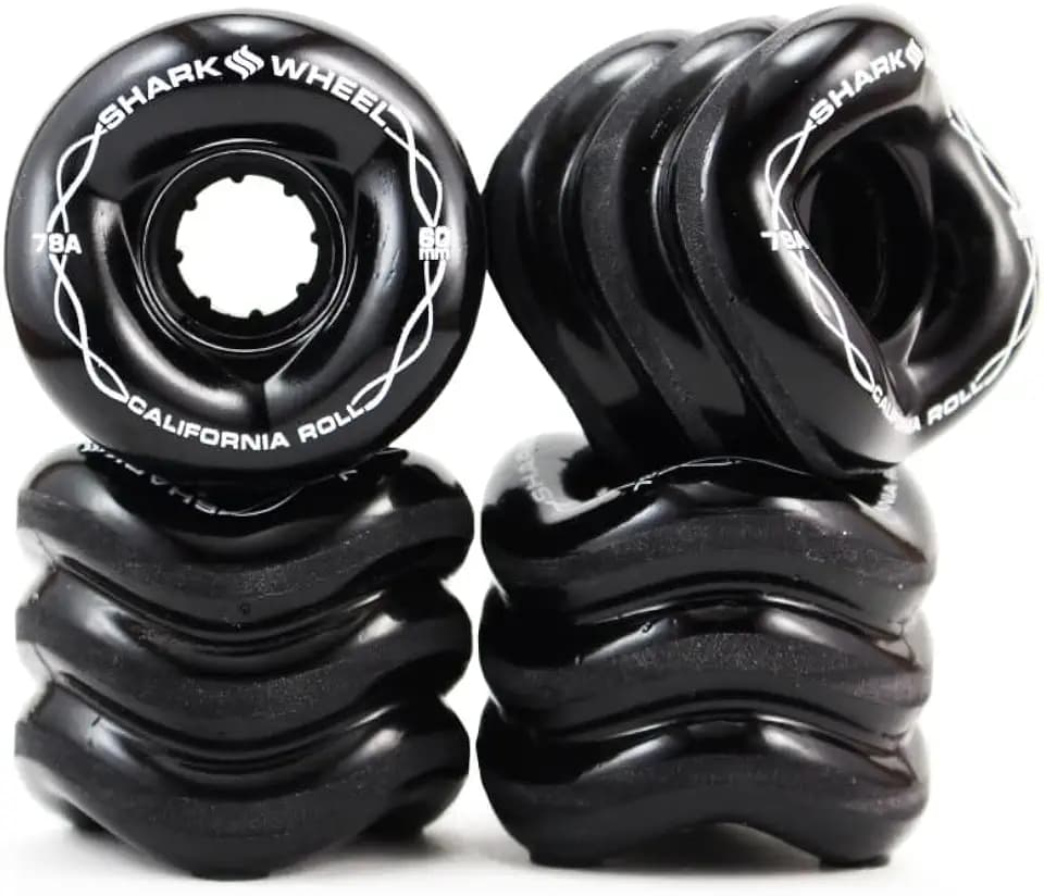 Shark Wheel 60 mm 78a Skateboard Wheels | California Roll | 4-Pack