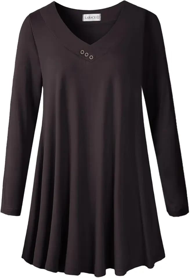 LARACE Women Plus Size Tunic Tops Long Sleeve Shirts for Leggings