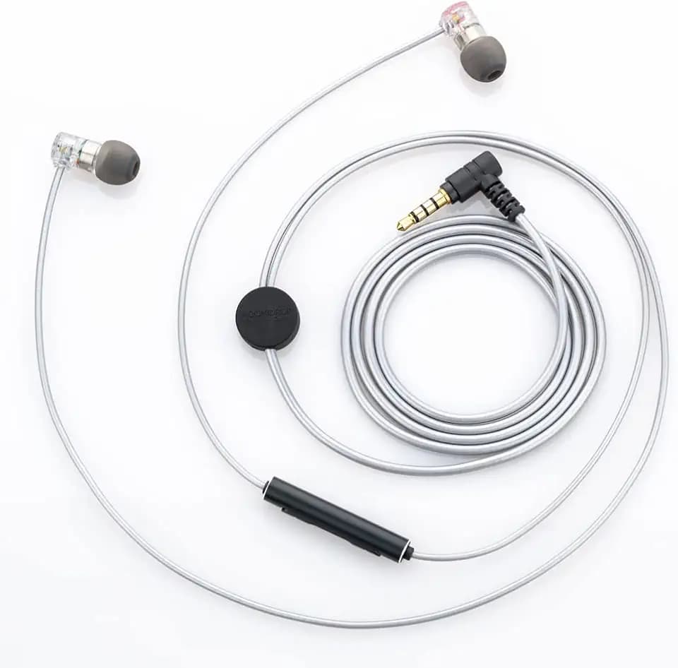 MOONDROP Quarks In-Ear-Kopfhörer mit Mikrofon, Wiedergabefrequenzband 4 - 43.000 Hz, 0,1 Zoll (3,5 mm) Anschluss, klares Gehäuse