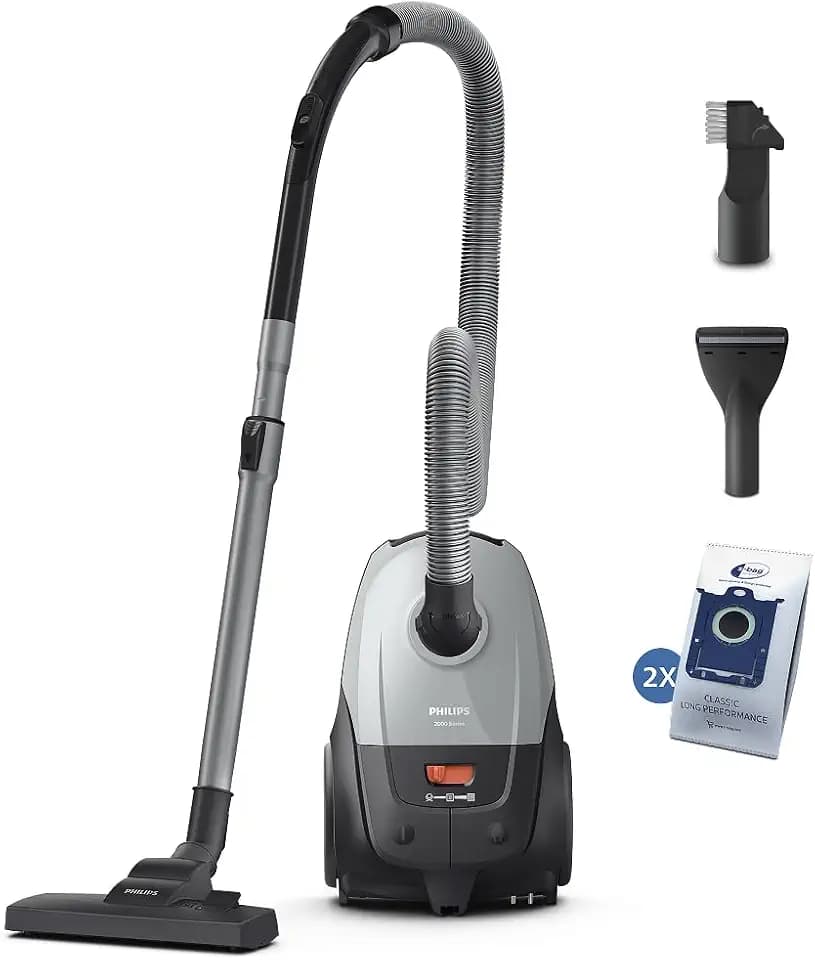 PHILIPS Beutelstaubsauger 2000 Serie, Grau, 800 W
