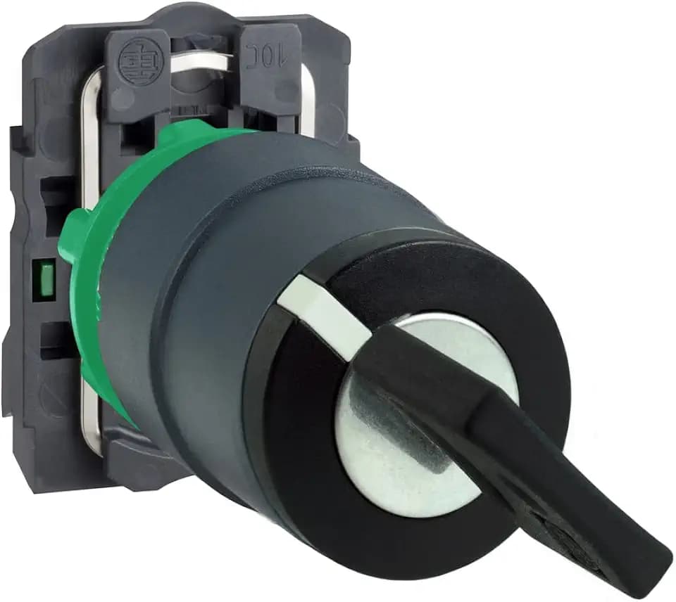 Schneider Electric Harmony XB5 Schlüsselschalter, Kunststoff, 2 Stellungen, 22mm, rastend, Ronis 455, 1S, schwarz, Artikelnummer XB5AG21