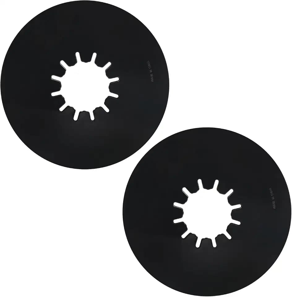 5th Wheel Hitch Lube Plate 10 Inch Black - Non-Grease PTFE Style Low Friction Disc for RV Camper Trailer Kingpin - Reduces Noise & Cushioning - 2 Pack
