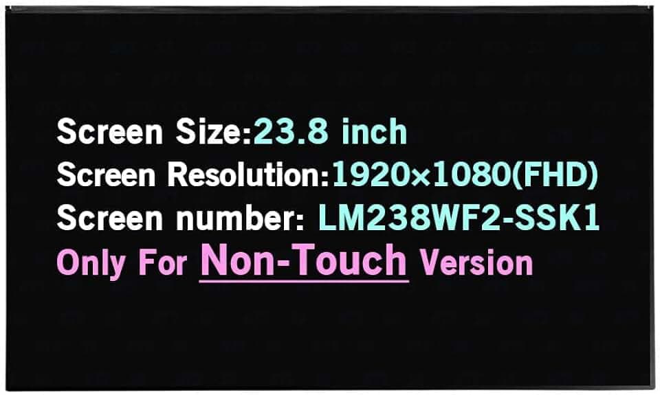 23.8" Screen Replacement for Dell OptiPlex 7460 7470 LCD Display Panel LM238WF2(SS)(K1) LM238WF2-SSK1 (Non-Touch Version