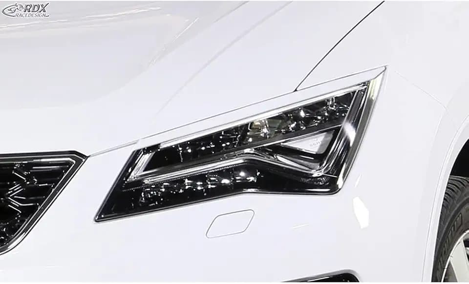 RDX Racedesign Scheinwerferblenden kompatibel mit Seat Ateca & Cupra Ateca 2016-2021 (ABS), Unlackiert