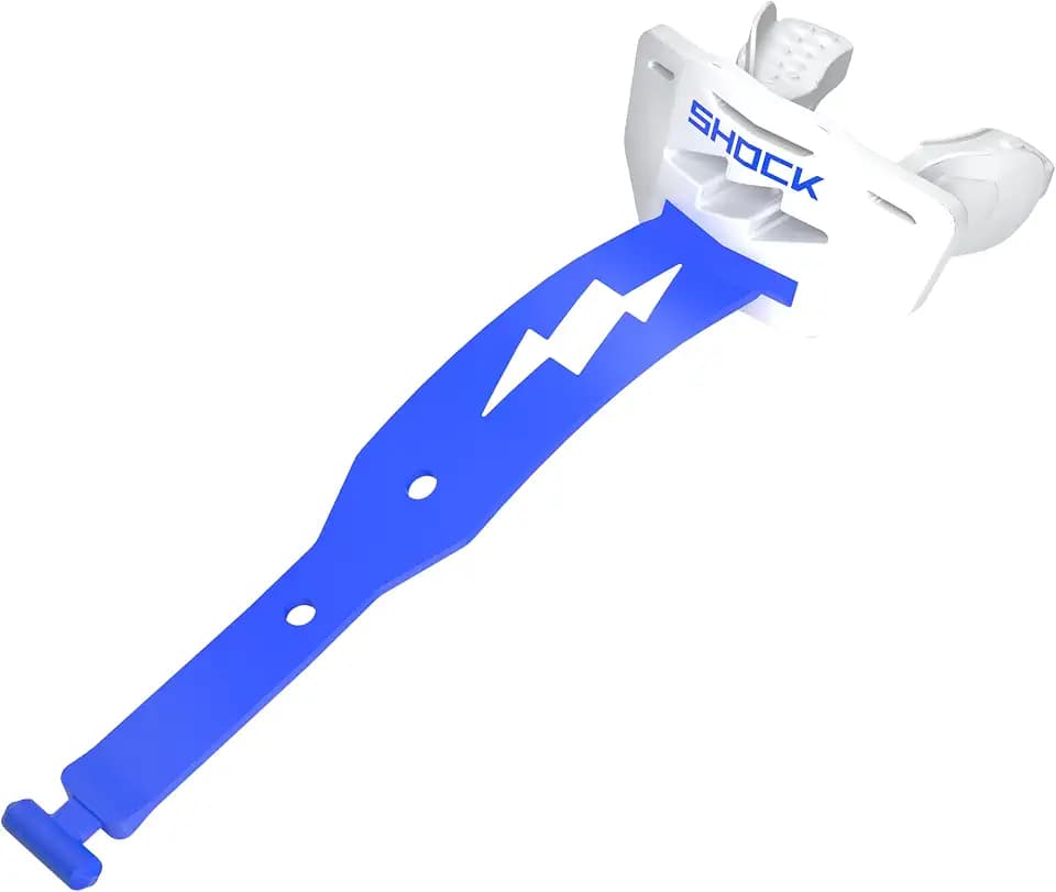Shock Doctor Bolt Lipguard, Adult Mouth Guard Football with Strap. Mouthguard One Size Fits All