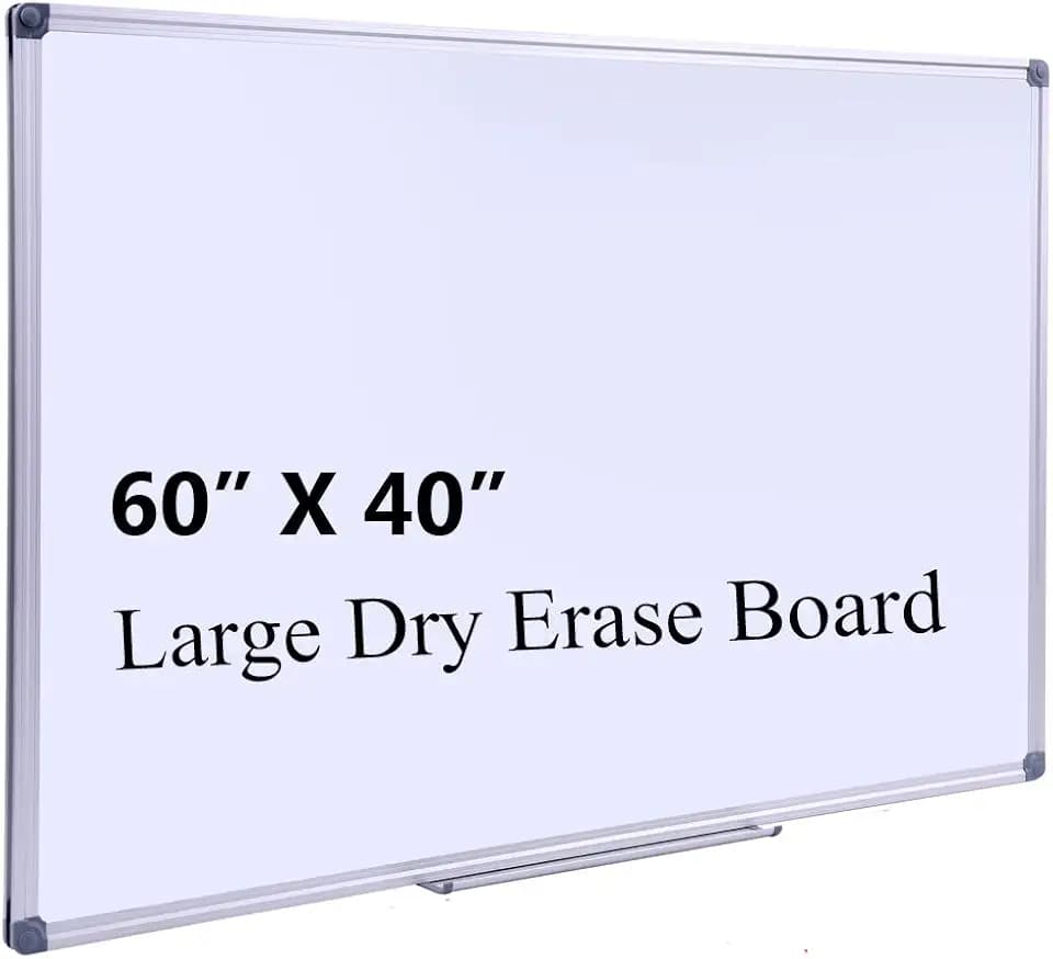 60" x 40" Magnetic Dry Erase White Board for Teacher Students