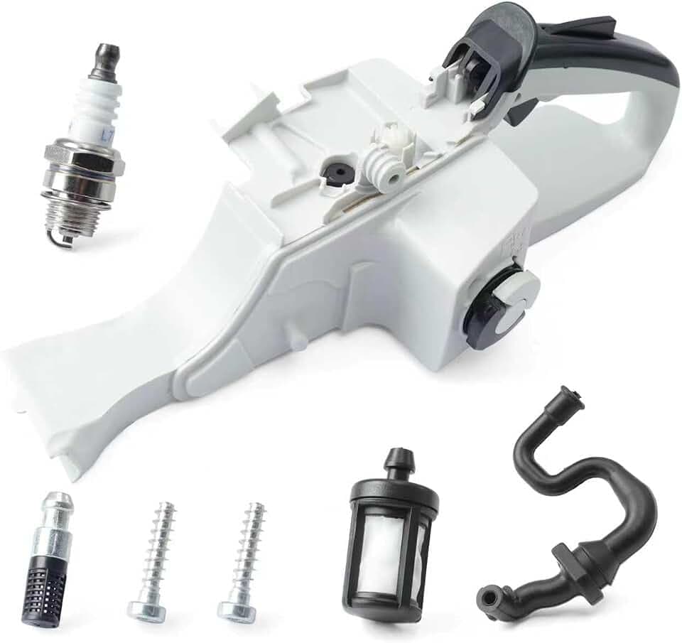 11403500826 Fuel Tank Tank Housing Rear Handle Fuel Tank Replacement for Stihl MS311 MS362 MS391 MS400C Chainsaw Replace 1140 350 0826 with Spark Plug
