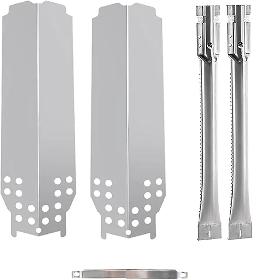 Grill Replacement Parts for Charbroil Classic 280 2-Burner 463613717 463647018 463672817 Grill, Stainless Steel Heat Plates, Grill Burner, Crossover Tube for Char-Broil G215-0203-W1 G320-0200-W1A