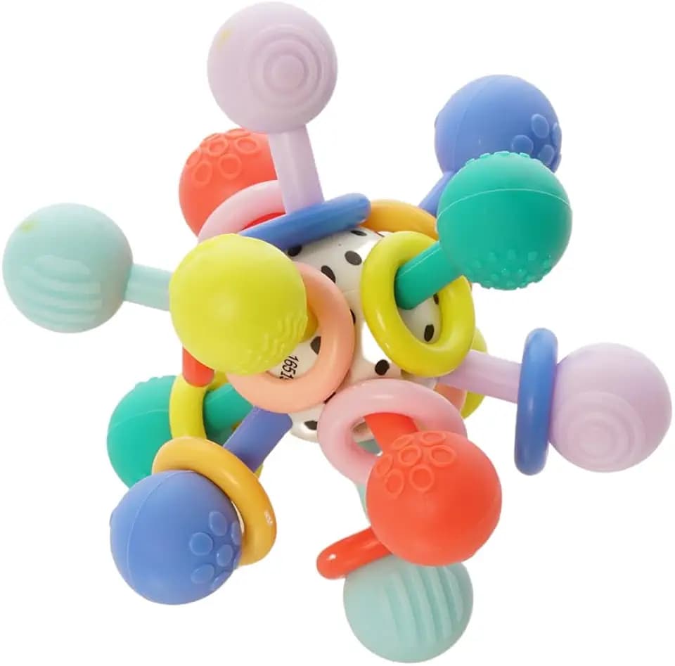 Manhattan Toy Atom Colorpop Rattle & Teether Grasping Activity Baby Toy