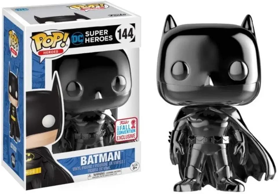 Funko POP! Black Chrome Batman #144 Fall Convention Exclusive