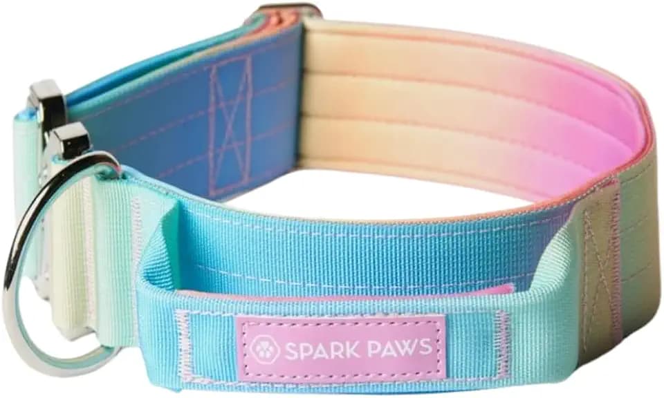Spark Paws Tactical Large Dog Collar w/Handle - Thick & Wide, Heavy Duty