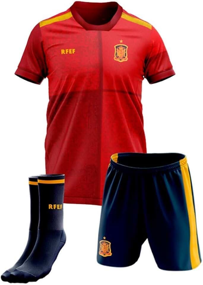 rfef Spanische Auswahl 20/21 Mini-Kit für Kinder, rot, 12 meses