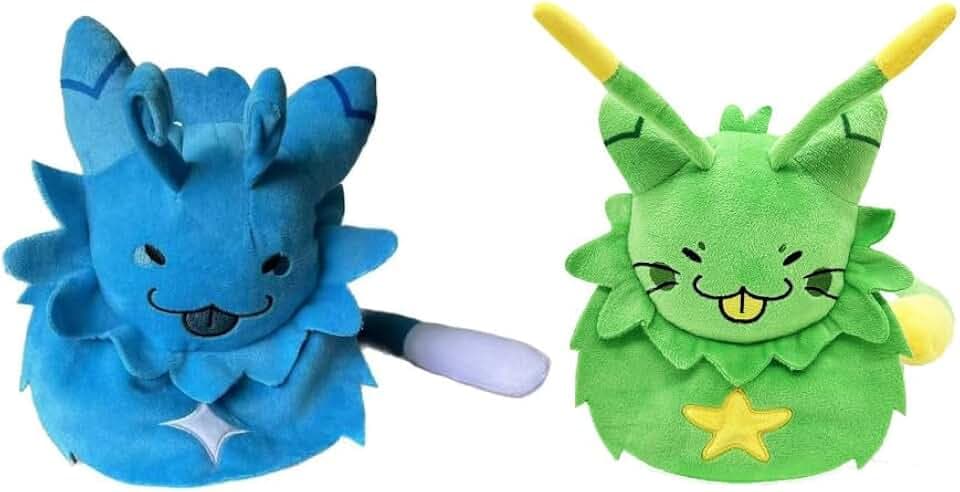 Plush Regretavator Plushie Furry Alien Cat Stuffed Plushies Doll Figure Game Cosplay Cute Fans Gift 9” (Green&Blue)