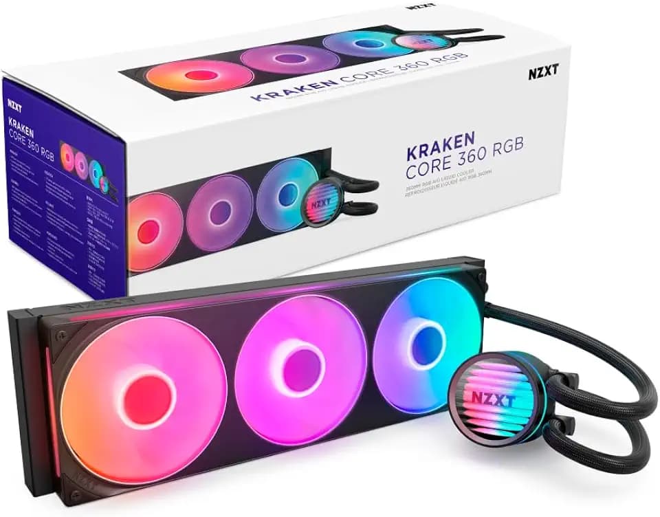 NZXT Kraken Core 360 RGB - 360mm AIO CPU Cooler - Black