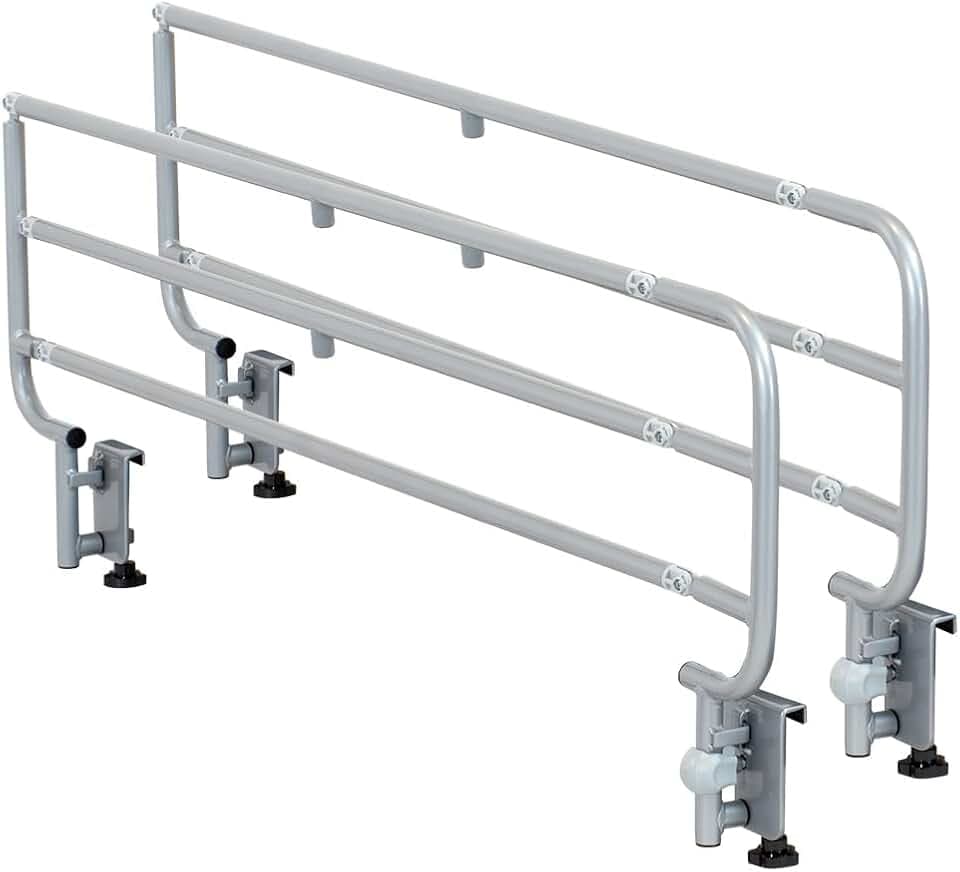Geriafy - Klappbare Bettgitter für verstellbare Betten, Sehr Robust , Handquetschschutz (2er Set), 115x46