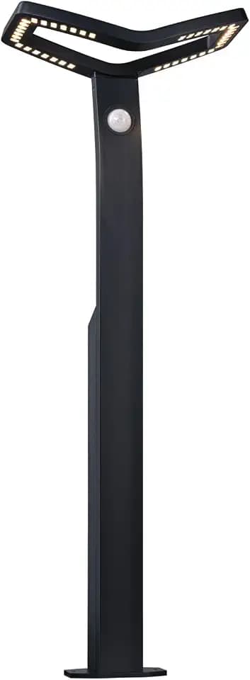 Paulmann 94796 LED Pollerleuchte Alara Bewegungsmelder IP44 eckig 665mm 3000K 10W 600lm 230V Anthrazit Metall