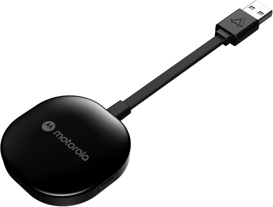 Motorola Sound MA1 - der einzige Google autorisierte drahtlose Android Auto Car Adapter - Sofortige Verbindung von Smartphone zu Auto-Bildschirm mit einfacher Einrichtung