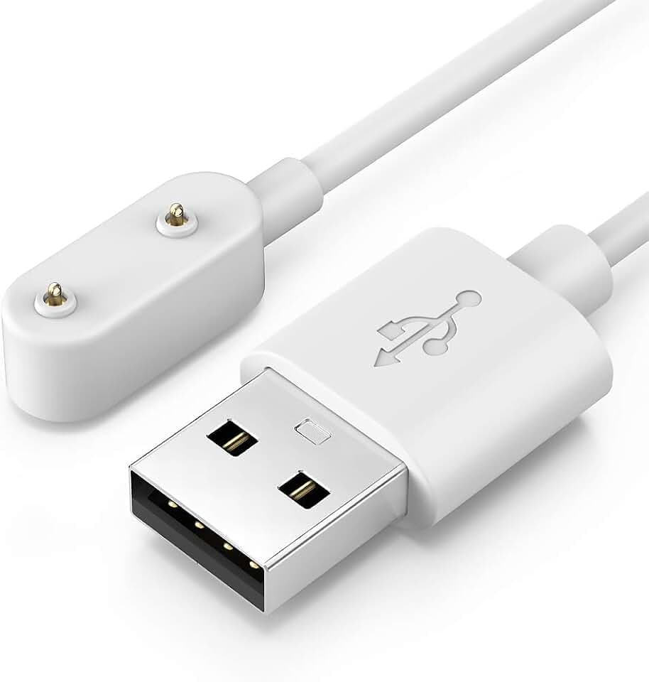 TUSITA Ladekabel Ladegerät Kompatibel mit Huawei 4X 4Pro, Band 6 Pro 7 8 9, Huawei Watch Fit 1 2 Mini New,Honor Band 6 7 9 Watch ES, Samsung Galaxy Fit 3, Weiß, 1M