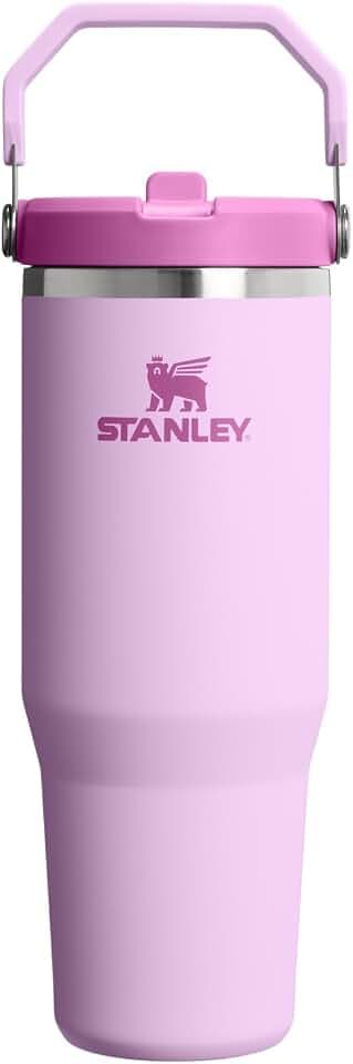 STANLEY IceFlow 2.0 Flip-Strohhalm Tumbler mit Griff 8,5 dl | Deckel und Klappstrohhalm drehen | Auslaufsichere Wasserflasche | Isolierter Edelstahl | BPA-frei | Weiche Orchidee