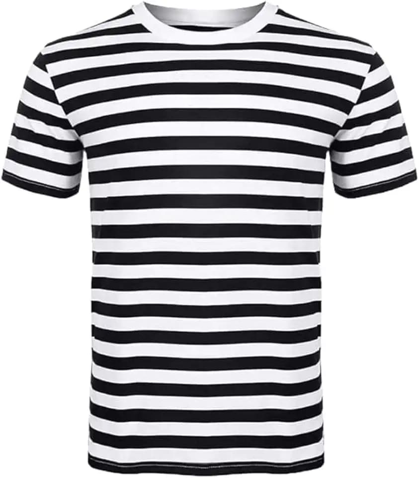 ANZEE Unisex-T-Shirt aus Baumwolle, gestreift, für Jungen und Mädchen, Rundhalsausschnitt, kurzärmelig, lässiges Oberteil, ideal für Sommer, Reisen, Urlaub und den Alltag