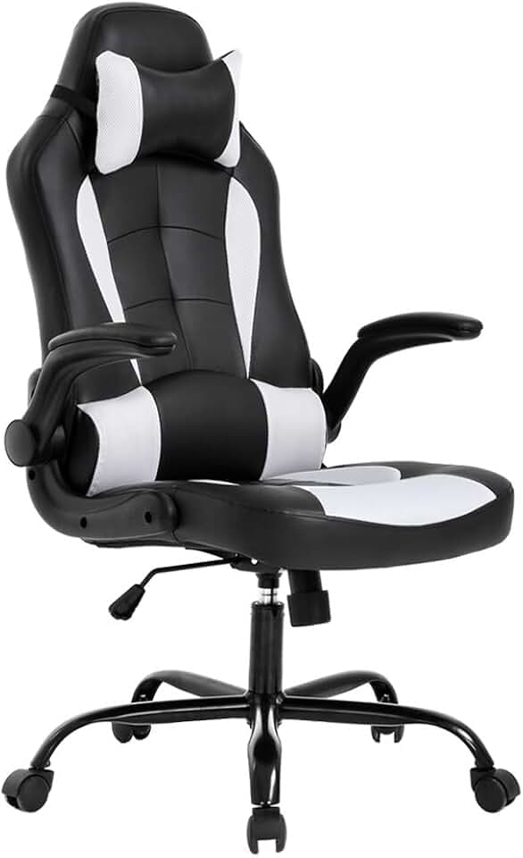 BestOffice Ergonomic Gaming Chair for Adults, Office Desk Chair, White