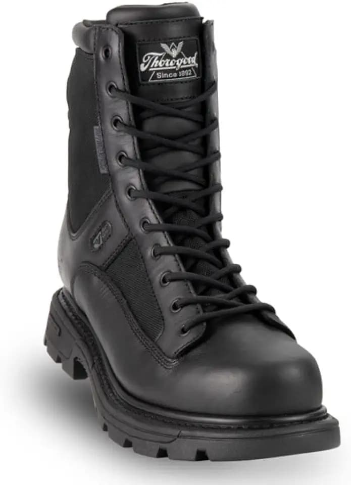 Thorogood GEN-Flex2 8" Side-Zip Waterproof Tactical Boots for Men and Women - Lightweight Leather and Nylon with Slip-Resistant Outsole; EH Rated