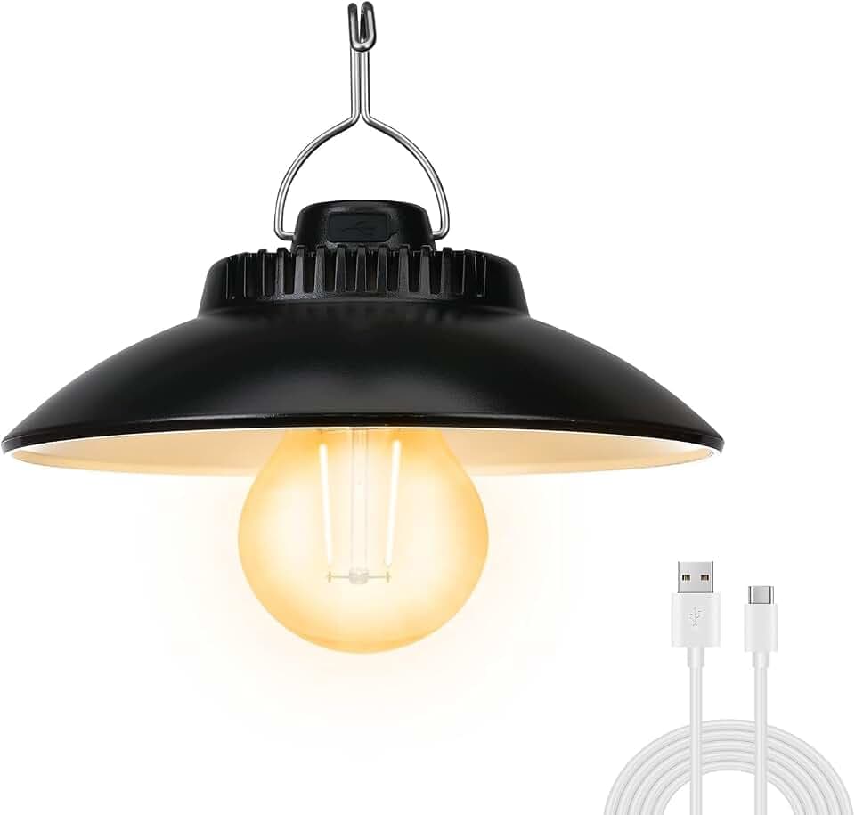 Yizhet Retro LED Campinglampe Aufladbar, Warmweiß