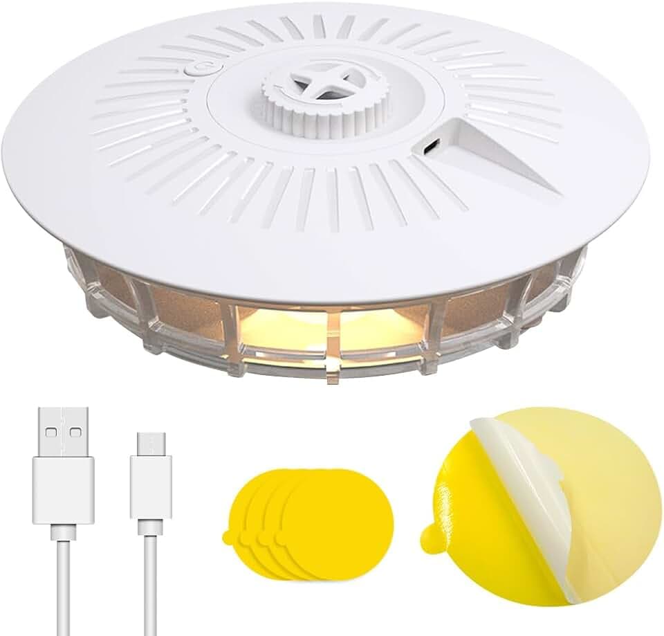 Flohfalle für Wohnung, Flohlichtfalle Flohfalle für den Innenbereich mit Gelbsticker, Flohfallen Floh Läuse Testsieger Flohlampenfallen mit 4 Lichtmodi für Wohnung Zuhause Teppiche Bettwäsche