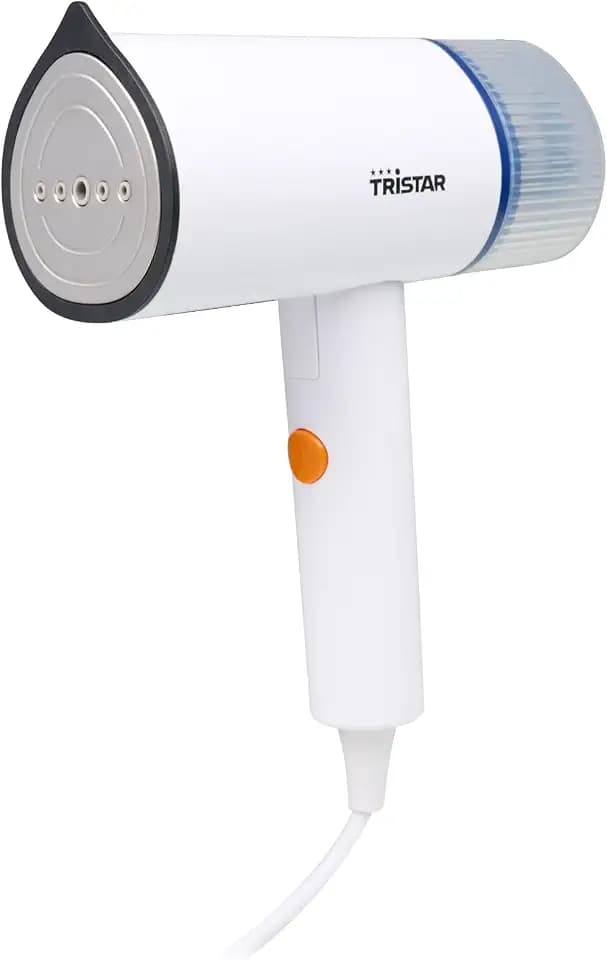 Tristar Hand-Dampfglätter, 110 ml Wassertank, 1200 W Leistung, Klappbarer Griff, Kompaktes Design Für Schnelles Auffrischen von Kleidung, ST-8960, Weiß