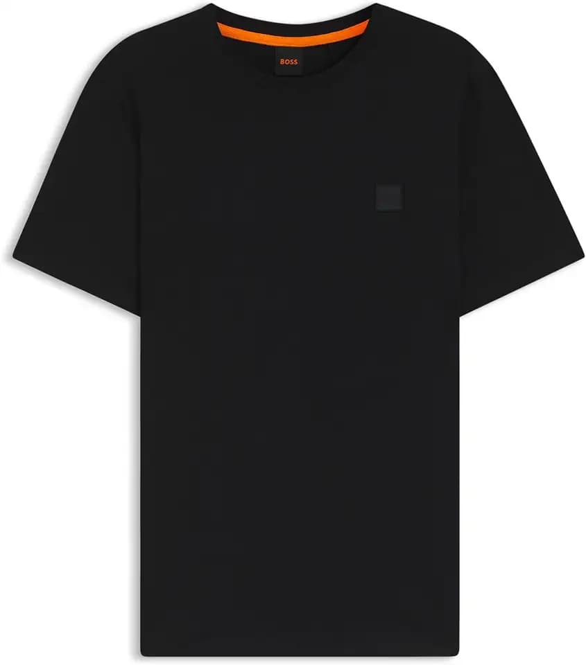 BOSS Herren Tales Relaxed-Fit T-Shirt aus Baumwoll-Jersey mit Logo-Aufnäher