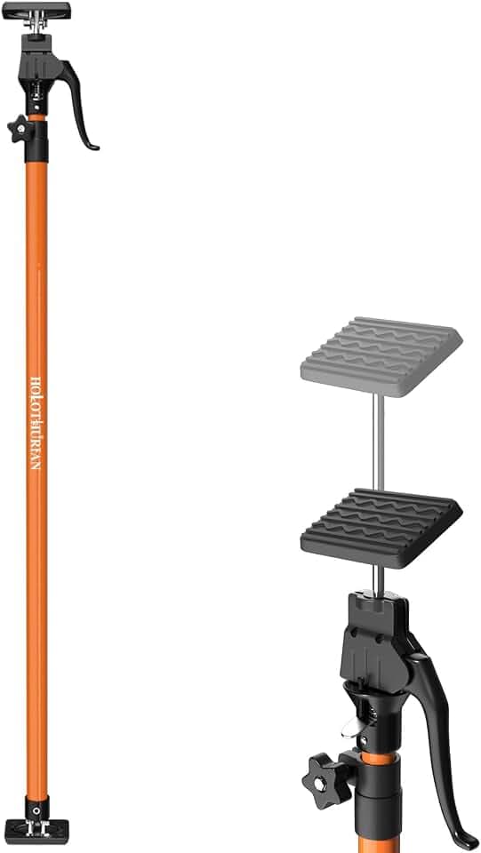 HOLOTHURIAN Cabinet Jack Support Pole, 49.2-114.2 inches Third Hand Tools Adjustable Support Pole, 3rd Hand Support System for Upper Cabinet Installation, 154 LB Capacity, 1-Pack