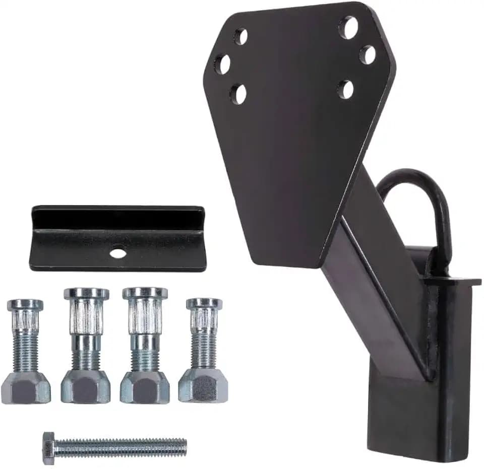 Mytee Products Stake Pocket Spare Tire Carrier for Utility Trailer w/D-Ring - Trailer Spare Tire Mount Holder - Fits 4, 5, 6 & 8 Lugs Wheels on 4", 4.25", 4.75", 5", 5.5" & 6.5" Bolt Patterns