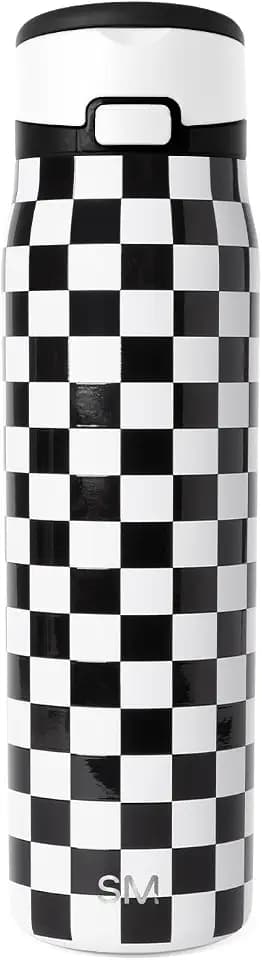 Simple Modern Water Bottle with Straw & Handle | 30oz | Checkered