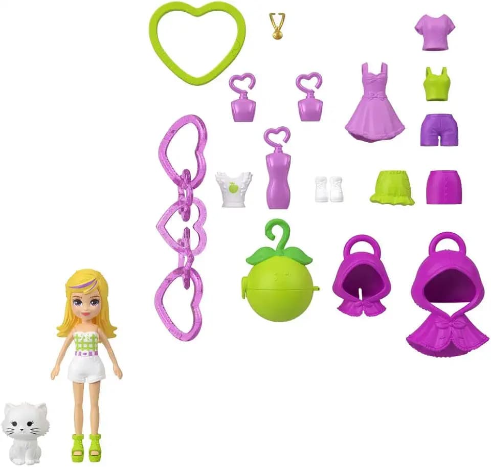 Polly Pocket Dolls Keychain Style Kit Playset