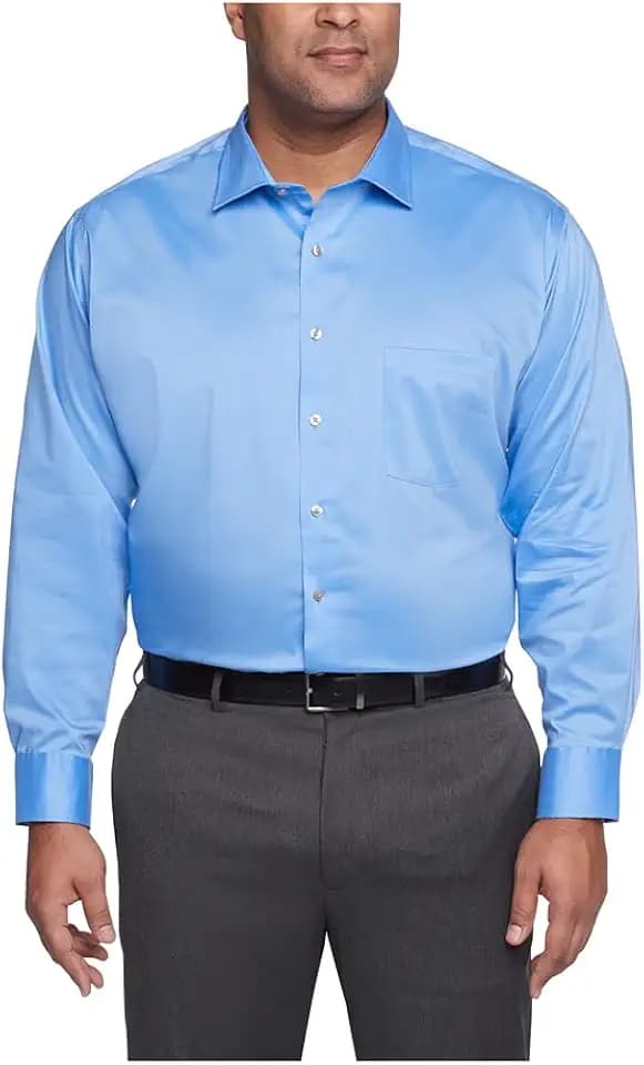 Van Heusen Men's Tall Fit Dress Shirt Ultra Wrinkle Free Flex Collar Stretch (Big and Tall)