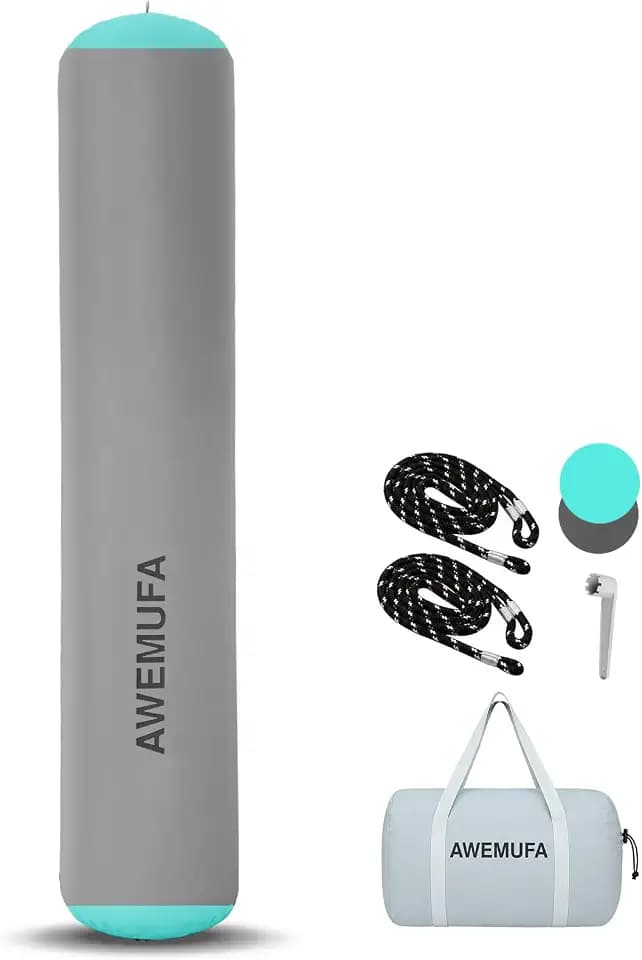 AWEMUFA 6ft/10ft Inflatable Boat Fender for Docking Heavy Duty, Large Boat Bumper for Docking, Inflatable Boat Dock Bumper Inflatable Fender for Pontoon Boat, Fishing Boat, Small Yacht(NO Pump)