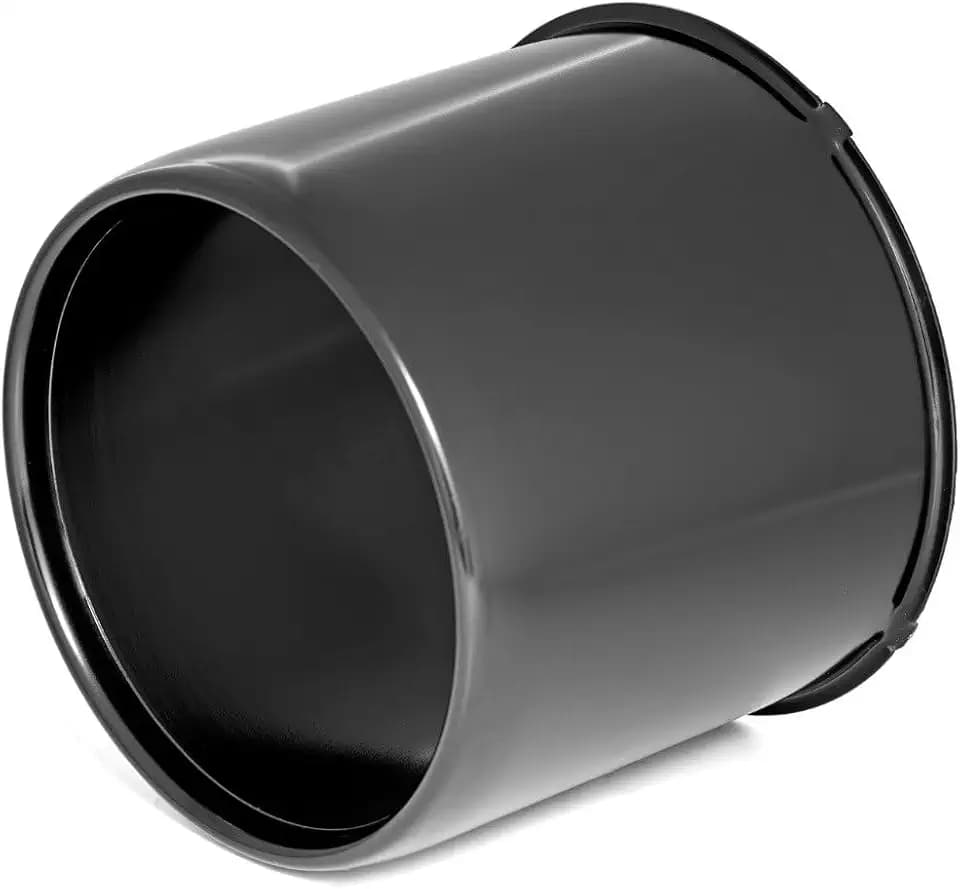 Rough Country Black Center Cap for Steel Wheels - 5.10" Bore Size, Open Push-Through Design, Wide Compatibility