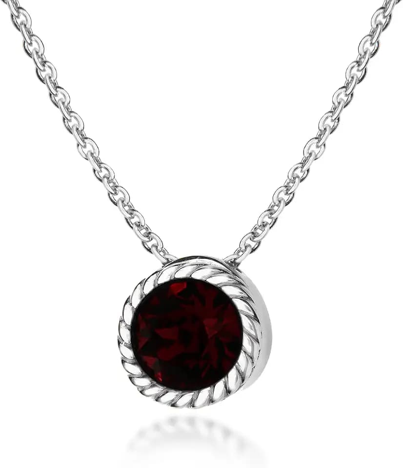 Tuscany Silver Damen Sterling Silber Birthstone Halskette 46 cm / 18 zoll