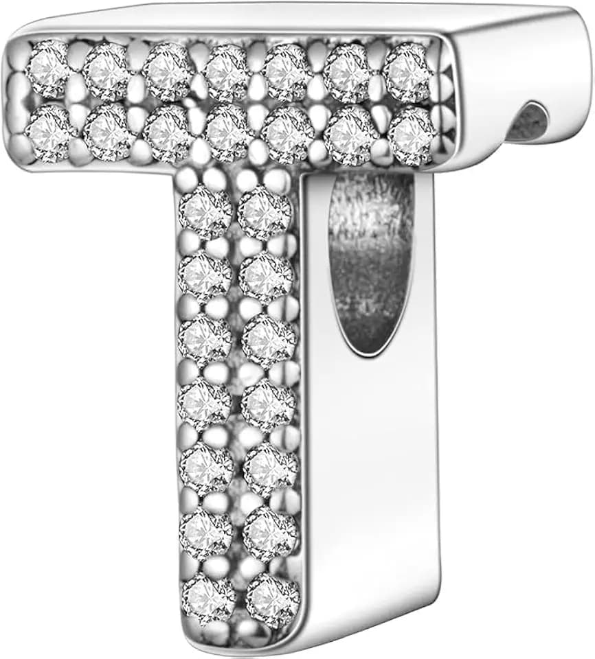 Damen Rose Gold Charm Anhänger mit Buchstaben A-Z Charms Kompatibel mit Europäischen Armbänder und Halskette