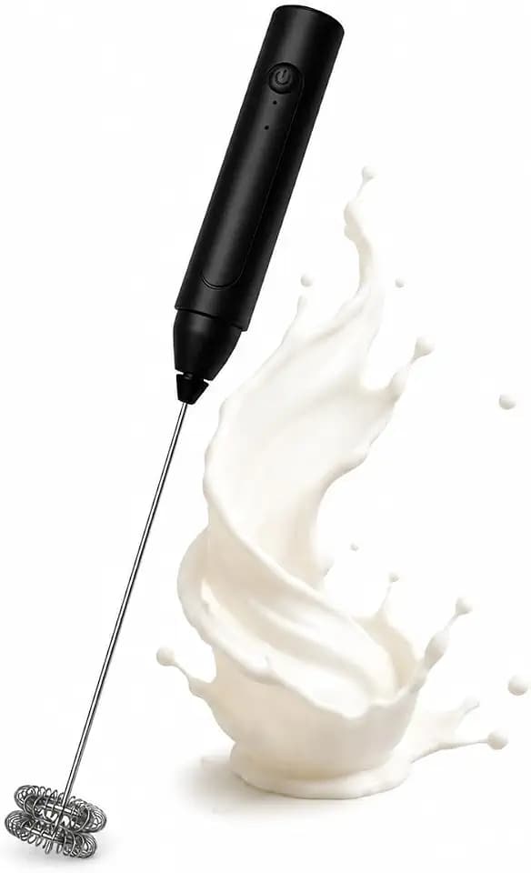 Milchaufschäumer, Aus Edelstahl, Leicht zu Reinigen, Milchaufschäumer Elektrisch, Einfache Reinigung und Langlebiges Design, Milchschäumer, Geeignet für Milch, Kaffee und Eier