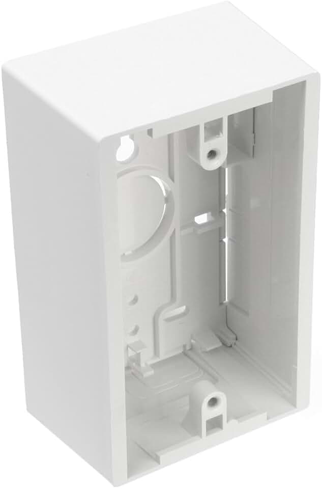 Leviton Surface Mount Backbox, Single Gang, 1.89", 42777-1WA, White, Plastic