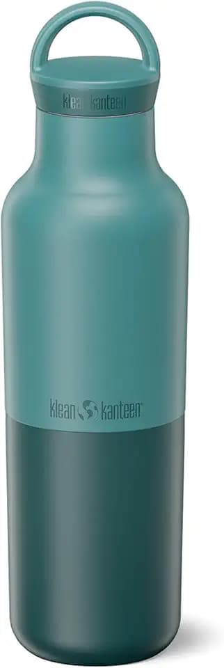 Klean Kanteen Rise klassische Isolierflasche aus Edelstahl, mit Bogenschlaufenverschluss, in der Farbe Brittany Blue, Fassungsvermögen: 590 ml, 1011492