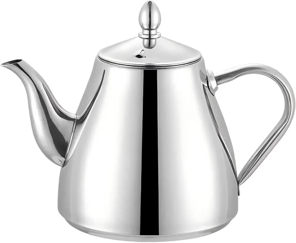 SANQIAHOME Edelstahl-Teekanne Kaffeekanne, 1.2L