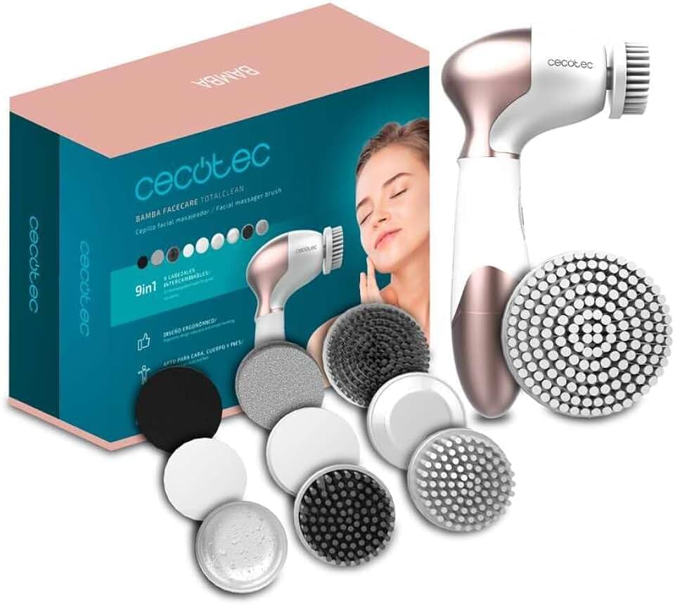 Cecotec Gesichtsreinigungsbürste FaceCare TotalClean mit 9 Aufsätzen