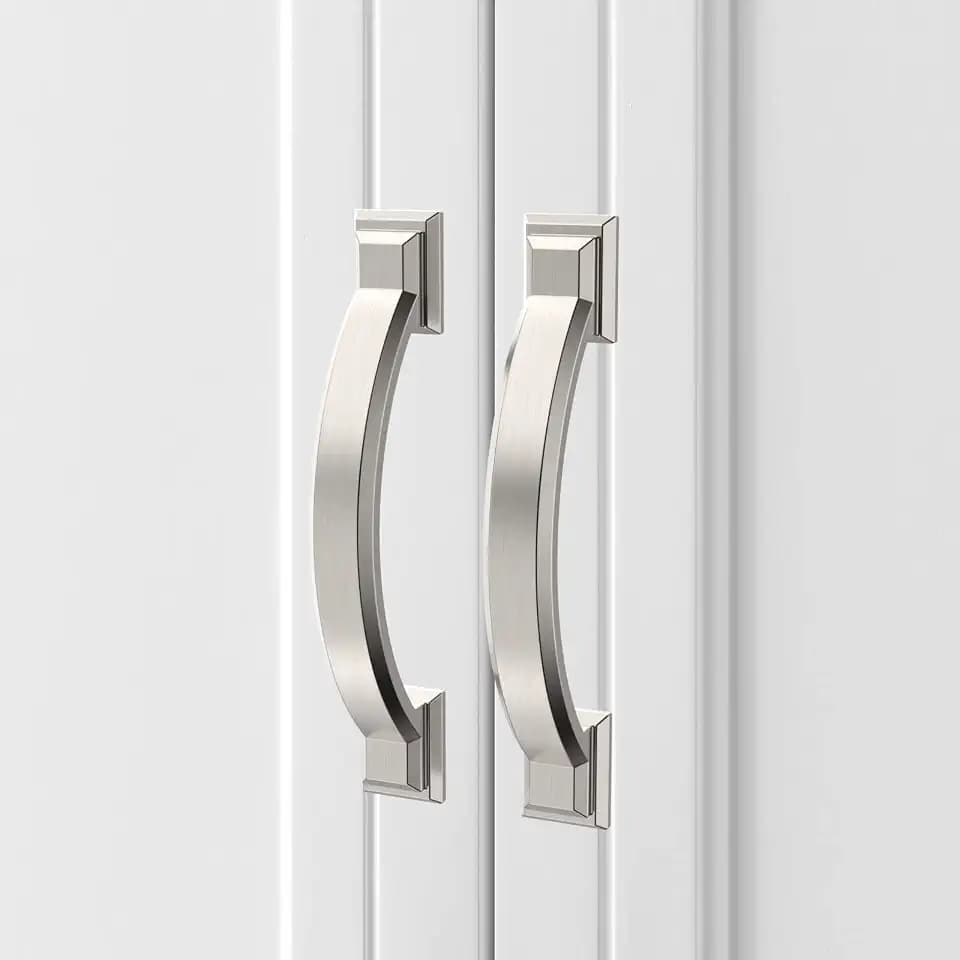 Asidrama 10 Pack 3 Inch(76mm) Brushed Satin Nickel Kitchen Cabinet Handles, Cabinet Pulls Kitchen Cabinet Hardware for Cupboard Drawer Pulls