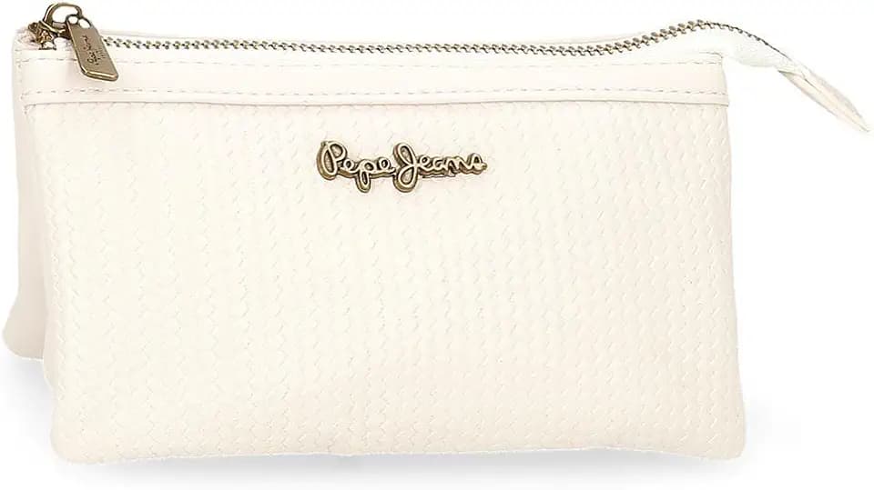 Pepe Jeans Lena Geldbörse drei Fächer weiß 17,5 x 9,5 x 2 cm Kunstleder