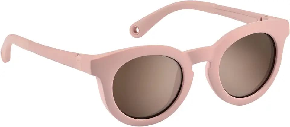 BÉABA Kinder-Sonnenbrille 2-4 Jahre – 100% UV-Schutz CAT 3, Seitenschutz, Optimaler Tragekomfort, Verstellbare 360° Bügel, Sehkorrektur-kompatibel – Kollektion Happy Dusty Pink